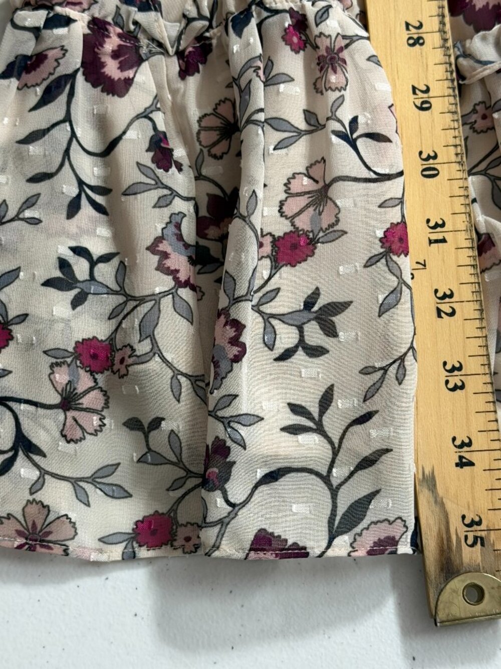 Eliza J Floral Ruffle Mini Cocktail Dress Belted Size 8P - Picture 11 of 12